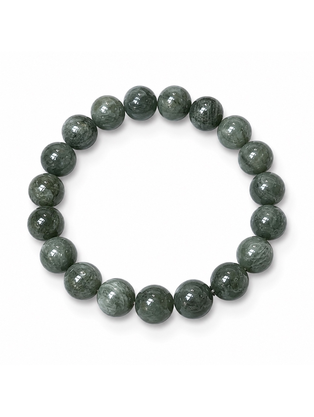Green Rutilated Quartz Stretch Bracelet